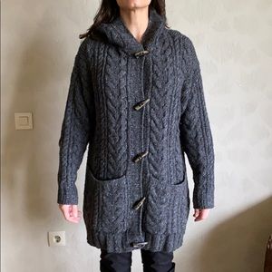 Christy Dawn wool sweater, antler buttons